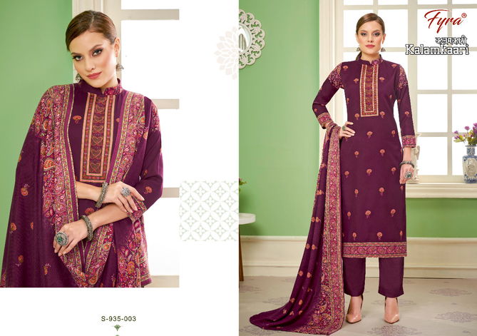 Fyra Kalamkaari Fancy Festive Wear Pashmina Designer Dress Material Collection